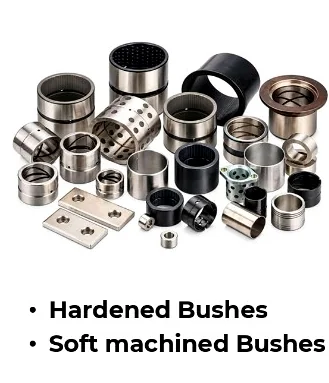 Hardened bushes and soft machined bushes sample set