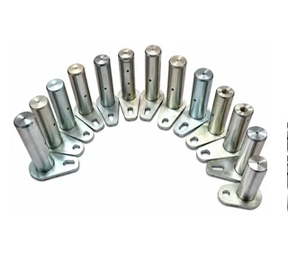 Arc display of flag-head pivot and locking pins